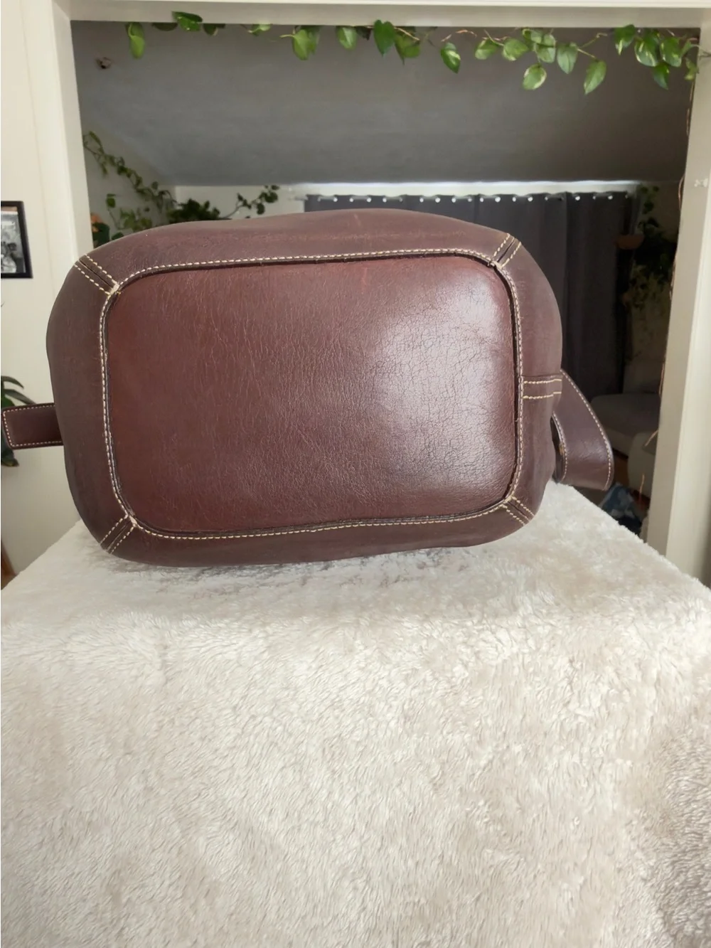 Vintage Coach Mahogany Leather Legacy Soho Bucket Hobo Bag 9186 Y2K